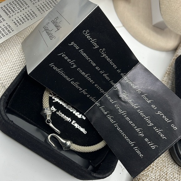 Joseph Esposito ESPO 925 Sterling Silver Mesh Bracelet 7" Vintage Designer - Picture 3 of 14